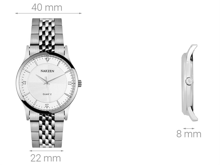 Đồng hồ Nam Nakzen SS4190G-7 Màu Bạc
