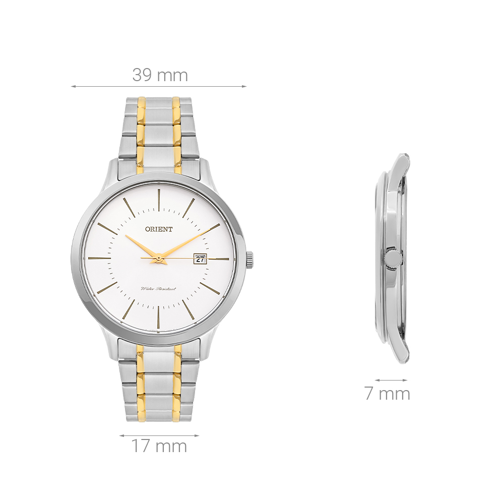 Đồng hồ ORIENT 39 mm Nam RF-QD0010S10B Màu Bạc