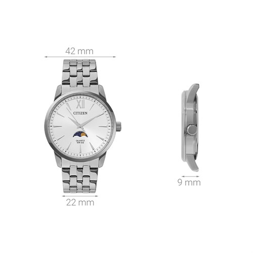 Đồng hồ CITIZEN 42 mm Nam AK5000-54A Màu Bạc