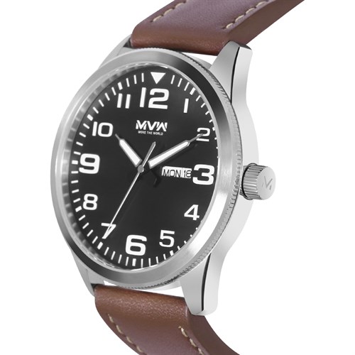 Đồng hồ MVW 43 mm Nam ML036-01 Màu Nâu