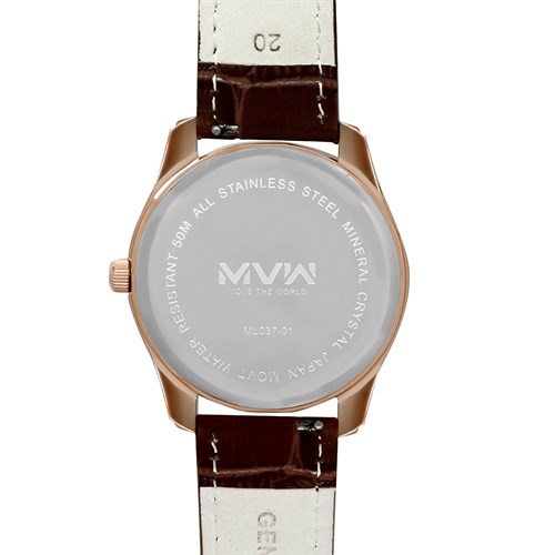 Đồng hồ MVW 40 mm Nam ML037-01 Màu Nâu