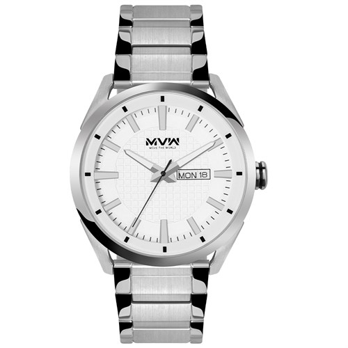 Đồng hồ MVW 42 mm Nam MS053-01 Màu Bạc