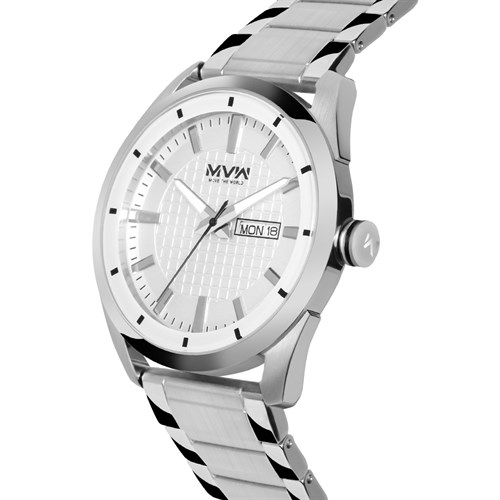 Đồng hồ MVW 42 mm Nam MS053-01 Màu Bạc
