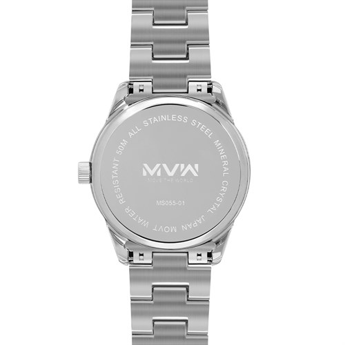Đồng hồ MVW 43 mm Nam MS055-01 Màu Bạc