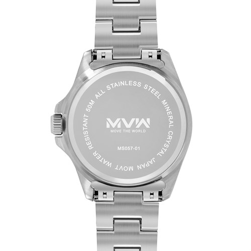 Đồng hồ MVW 43 mm Nam MS057-01 Màu Bạc