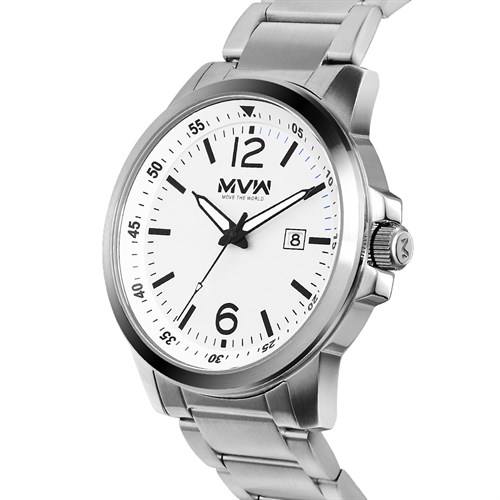 Đồng hồ MVW 43 mm Nam MS059-01 Màu Bạc