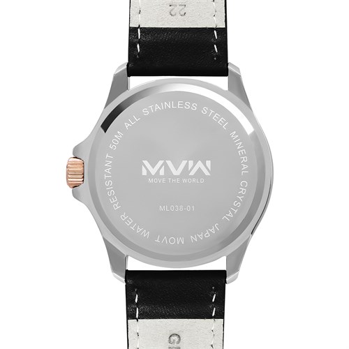 Đồng hồ MVW 42 mm Nam ML038-01 Màu Đen