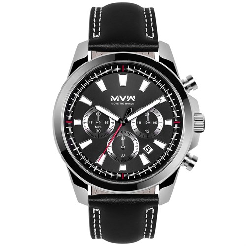 Đồng hồ MVW 44 mm Nam ML045-01 Màu Đen