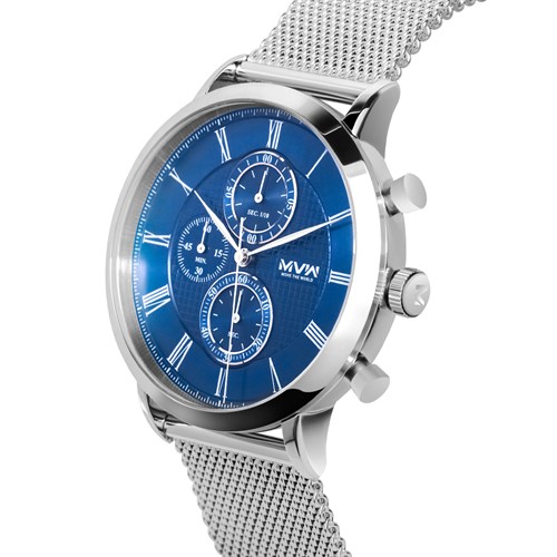 Đồng hồ MVW Sport 43 mm Nam MS048-01 Màu Bạc