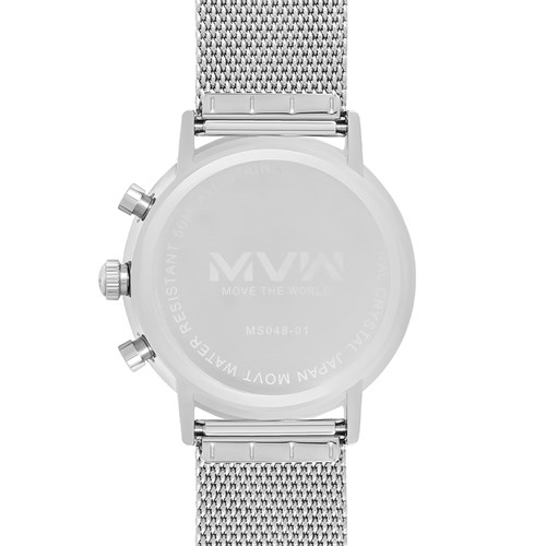 Đồng hồ MVW Sport 43 mm Nam MS048-01 Màu Bạc