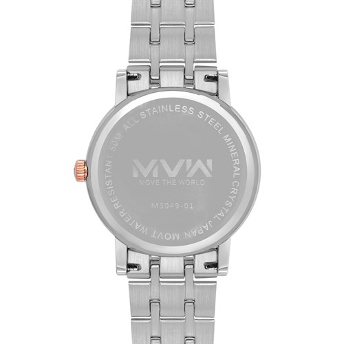 Đồng hồ MVW 43 mm Nam MS049-01 Màu Bạc