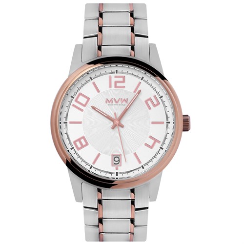 Đồng hồ MVW 39 mm Nam MS050-01 Màu Bạc