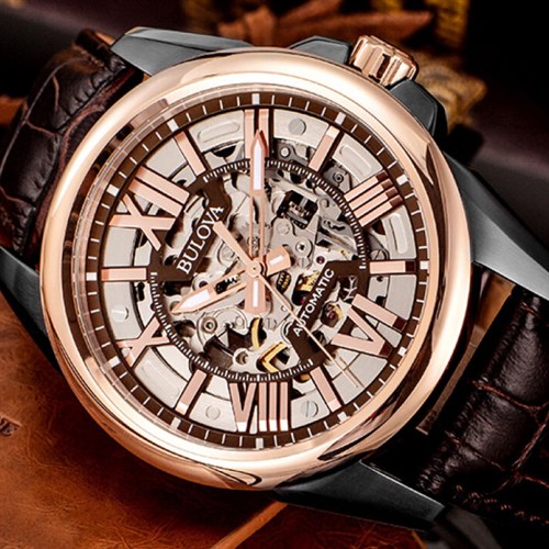 Đồng hồ BULOVA 43 mm Nam 98A165 Màu Nâu