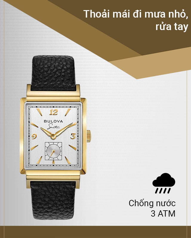 Đồng hồ Nam Bulova 97A158 có hệ số chống nước 3 ATM Đồng hồ Nam Bulova 97A158 có hệ số chống nước 3 ATM