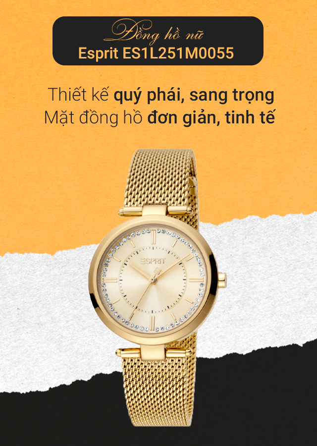 Đồng hồ Nữ Esprit ES1L251M0055 có kiểu dáng thời thượng, sang trọng Đồng hồ Nữ Esprit ES1L251M0055 có kiểu dáng thời thượng, sang trọng