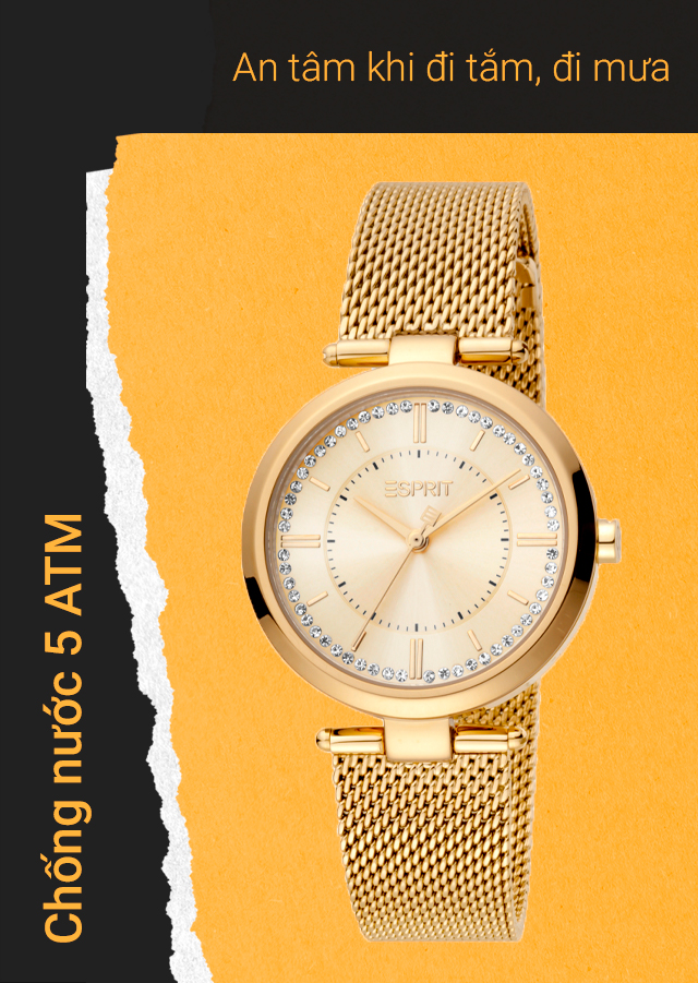 Đồng hồ Nữ Esprit ES1L251M0055 trang bị hệ số chống nước 5 ATM Đồng hồ Nữ Esprit ES1L251M0055 trang bị hệ số chống nước 5 ATM