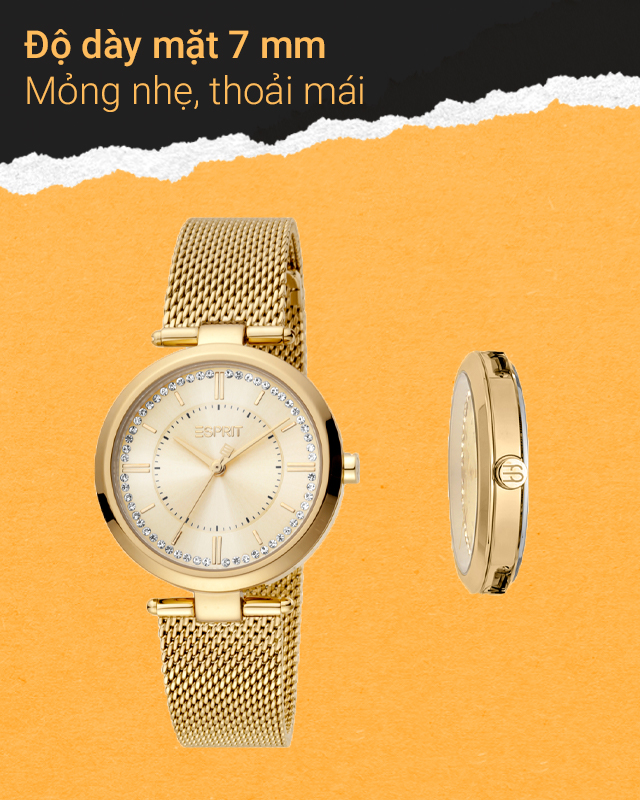 Đồng hồ Nữ Esprit ES1L251M0055 mỏng nhẹ, tinh tế Đồng hồ Nữ Esprit ES1L251M0055 mỏng nhẹ, tinh tế