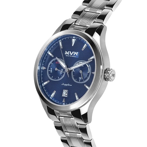 Đồng hồ MVW 42 mm Nam MS061-02 Màu Bạc