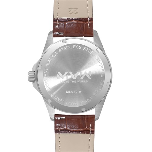 Đồng hồ MVW 43 mm Nam ML050-01 Màu Nâu
