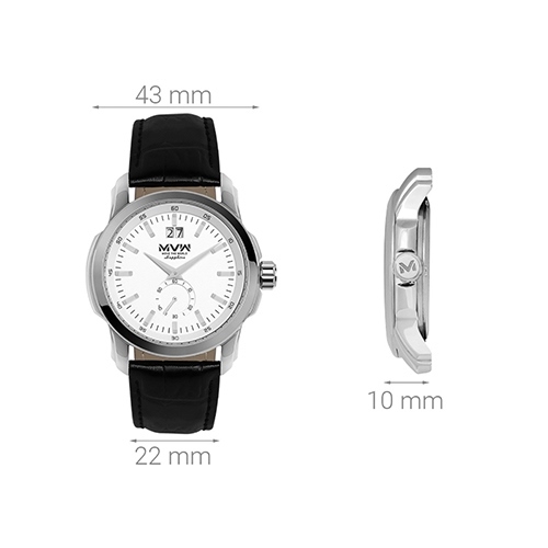 Đồng hồ MVW 43 mm Nam ML051-01 Màu Đen