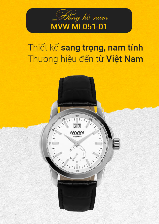 Tổng quan về đồng hồ nam MVW ML051-01 