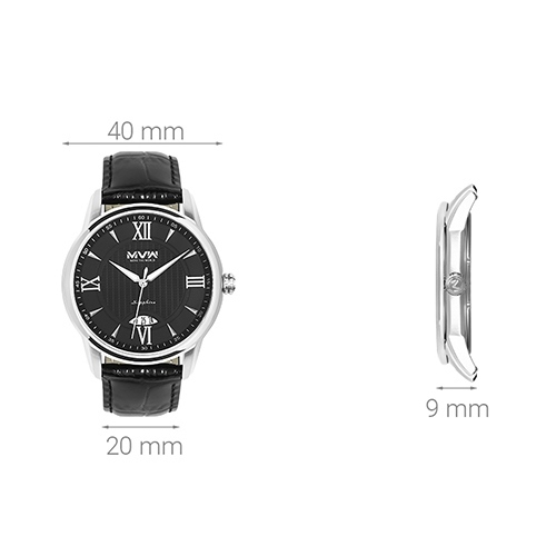 Đồng hồ MVW 40 mm Nam ML052-01 Màu Đen