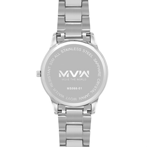 Đồng hồ MVW 41 mm Nam MS066-01 Màu Bạc