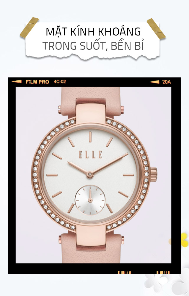 Đồng hồ nữ ELLE ELL25049 có mặt kính khoáng cứng cáp Đồng hồ nữ ELLE ELL25049 có mặt kính khoáng cứng cáp