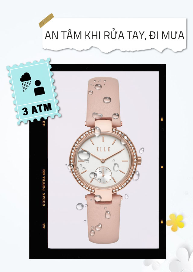 Đồng hồ nữ ELLE ELL25049 có hệ số chống nước 3 ATM Đồng hồ nữ ELLE ELL25049 có hệ số chống nước 3 ATM