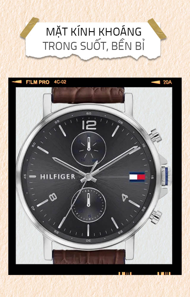 Đồng hồ nam Tommy Hilfiger 1710416 có mặt kính khoáng cứng cáp Đồng hồ nam Tommy Hilfiger 1710416 có mặt kính khoáng cứng cáp