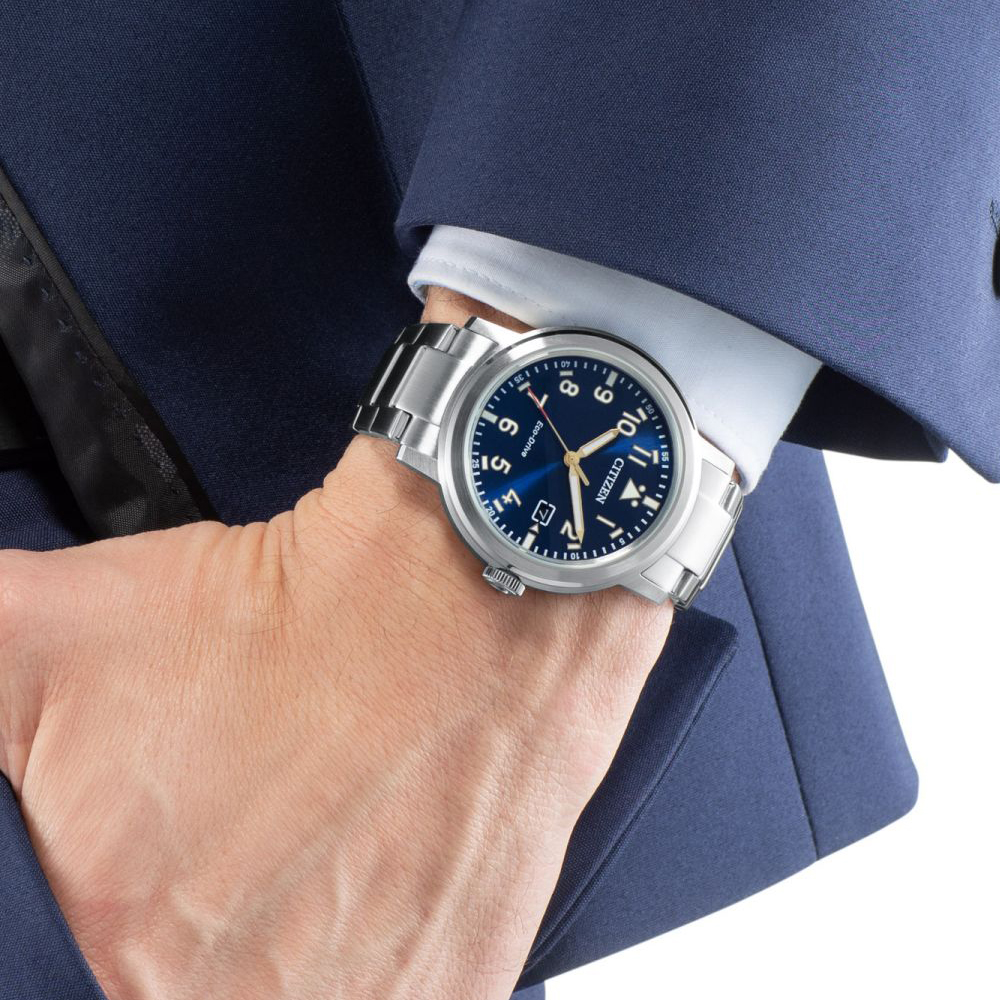 Đồng hồ CITIZEN 42 mm Nam AW1620-81L Màu Bạc