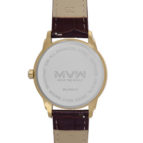 Đồng hồ MVW 42 mm Nam ML048-01 Màu Nâu