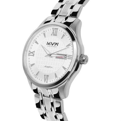 Đồng hồ MVW 42 mm Nam MS063-01 Màu Bạc
