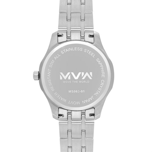 Đồng hồ MVW 42 mm Nam MS063-01 Màu Bạc
