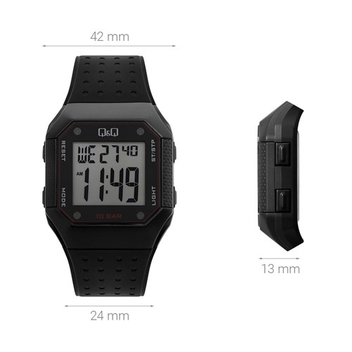 Đồng hồ Q&Q 42 mm Nam M158J002Y Màu Đen
