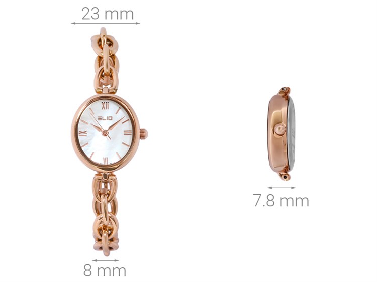 Đồng hồ ELIO 23 mm Nữ ES076-01 Màu Vàng Hồng