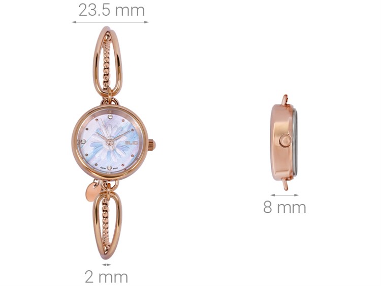 Đồng hồ ELIO Flower 23.5 mm Nữ ES077-01 Màu Vàng Hồng