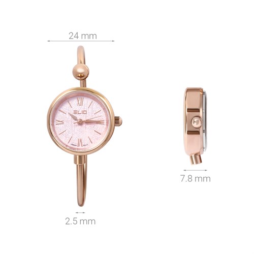 Đồng hồ ELIO 24 mm Nữ ES078-01 Màu Vàng Hồng