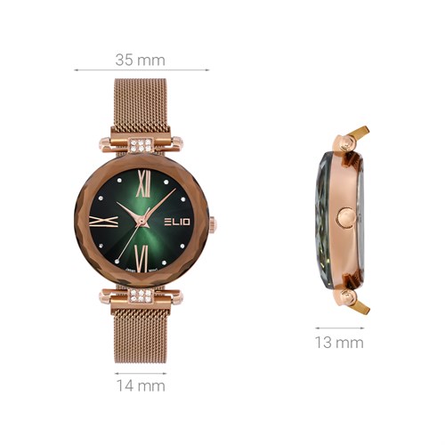 Đồng hồ ELIO Xmas 35 mm Nữ ES080-01 Màu Vàng Hồng