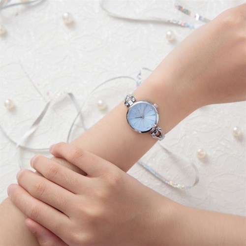 Đồng hồ ELIO Flower 26 mm Nữ ES085-01 Màu Bạc