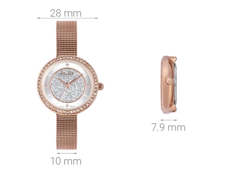 Đồng hồ ELIO 28 mm Nữ ES086-01 Màu Vàng Hồng