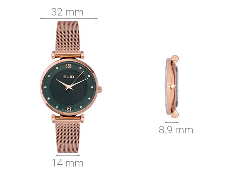 Đồng hồ ELIO Xmas 32 mm Nữ ES087-02 Màu Vàng Hồng