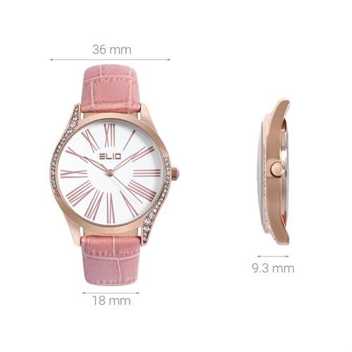Đồng hồ ELIO 36 mm Nữ EL083-01 Màu Hồng