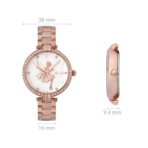 Đồng hồ ELIO 38 mm Nữ ES089-01 Màu Vàng Hồng