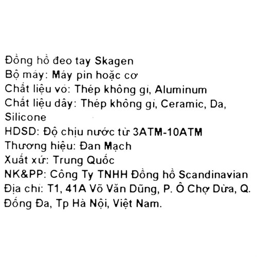 Đồng hồ Nữ Skagen SKW2623 Màu Bạc