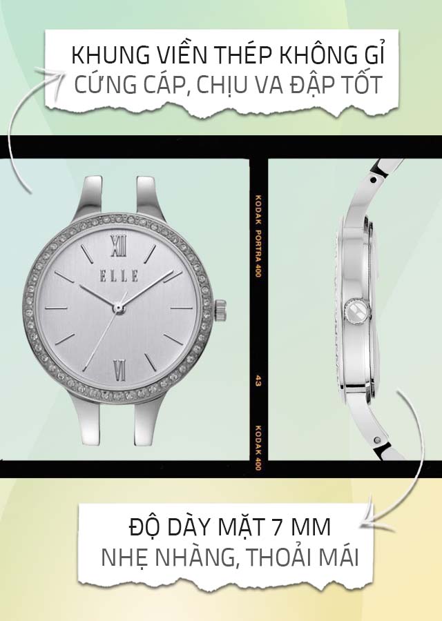 Đồng hồ Nữ Elle ELL21020 có khung viền thép không gỉ cứng cáp Đồng hồ Nữ Elle ELL21020 có khung viền thép không gỉ cứng cáp