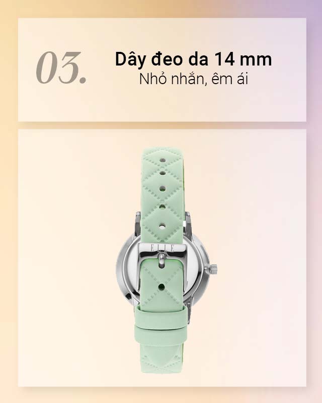 Đồng hồ Nữ Elle ELL21050 có dây đeo da êm ái, thoải mái khi đeo Đồng hồ Nữ Elle ELL21050 có dây đeo da êm ái, thoải mái khi đeo
