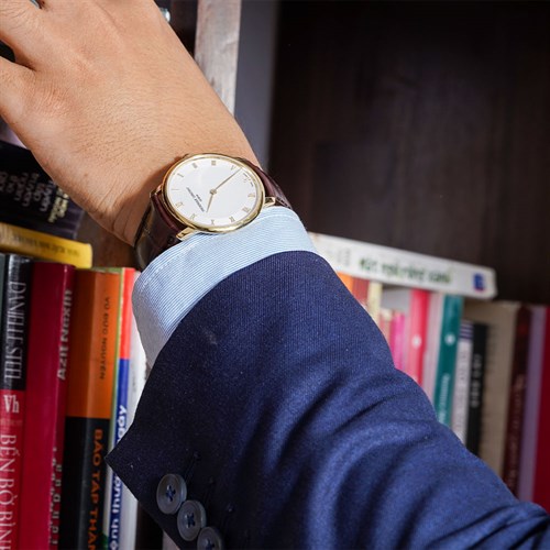 Đồng hồ FREDERIQUE CONSTANT Slimline 38.4 mm Nam FC-200RS5S35 Màu Nâu