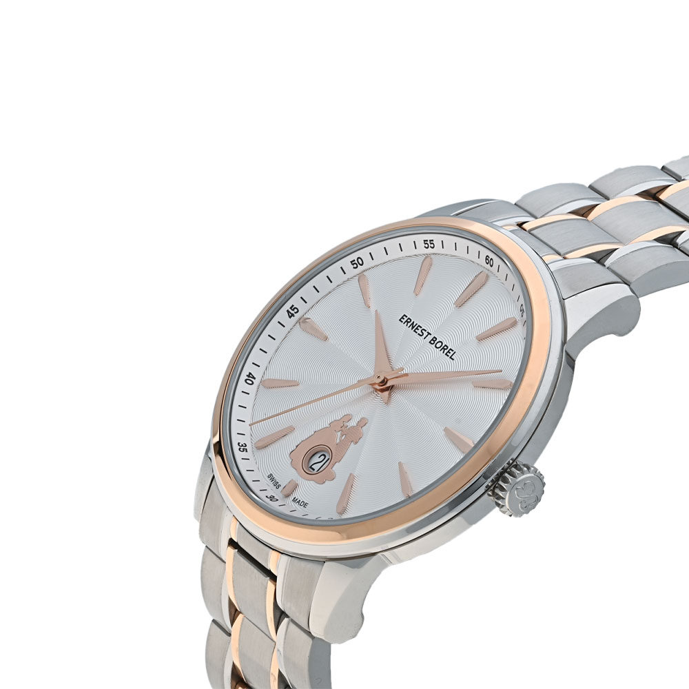 Đồng hồ ERNEST BOREL Heartful 40 mm Nam N0520G0A-MN2N Màu Bạc