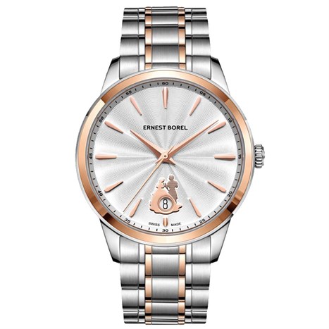 Đồng hồ ERNEST BOREL Heartful 40 mm Nam N0520G0A-MN2N Màu Bạc
